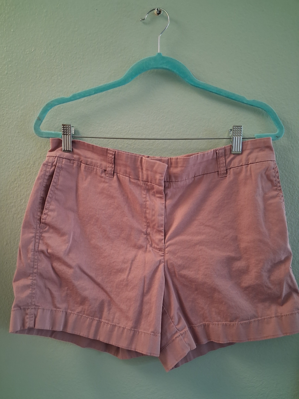 J. Crew Pink Cotton High Rise Chino Shorts | Size 8